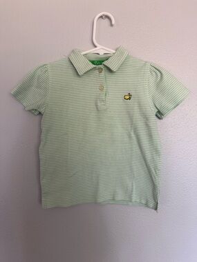 Boys Master Light Mint Striped Polo Top